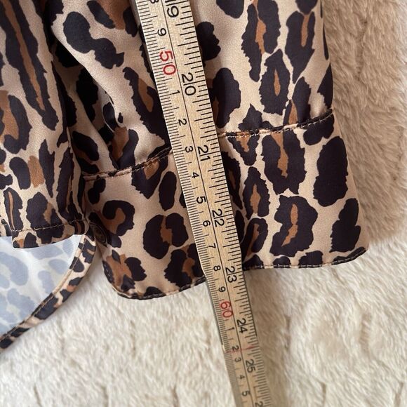 LE SUPERBE Future Ex Boyfriend Leopard Button Up Shirt Size 0 - Picture 7 of 9